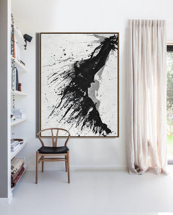 Minimal Art Drip Painting #MN323B - Click Image to Close